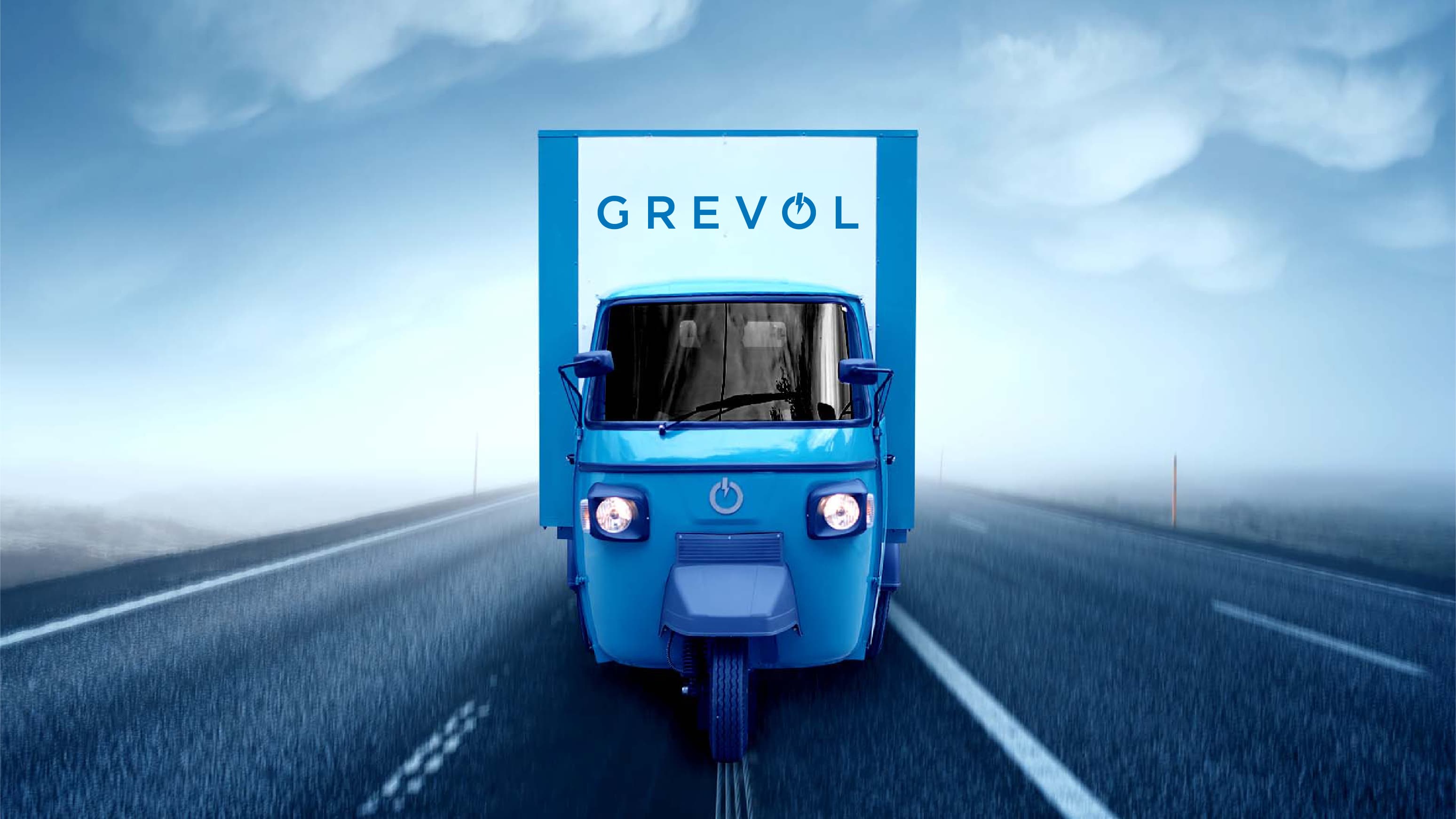 Grevol electric cargo vehicle on the road